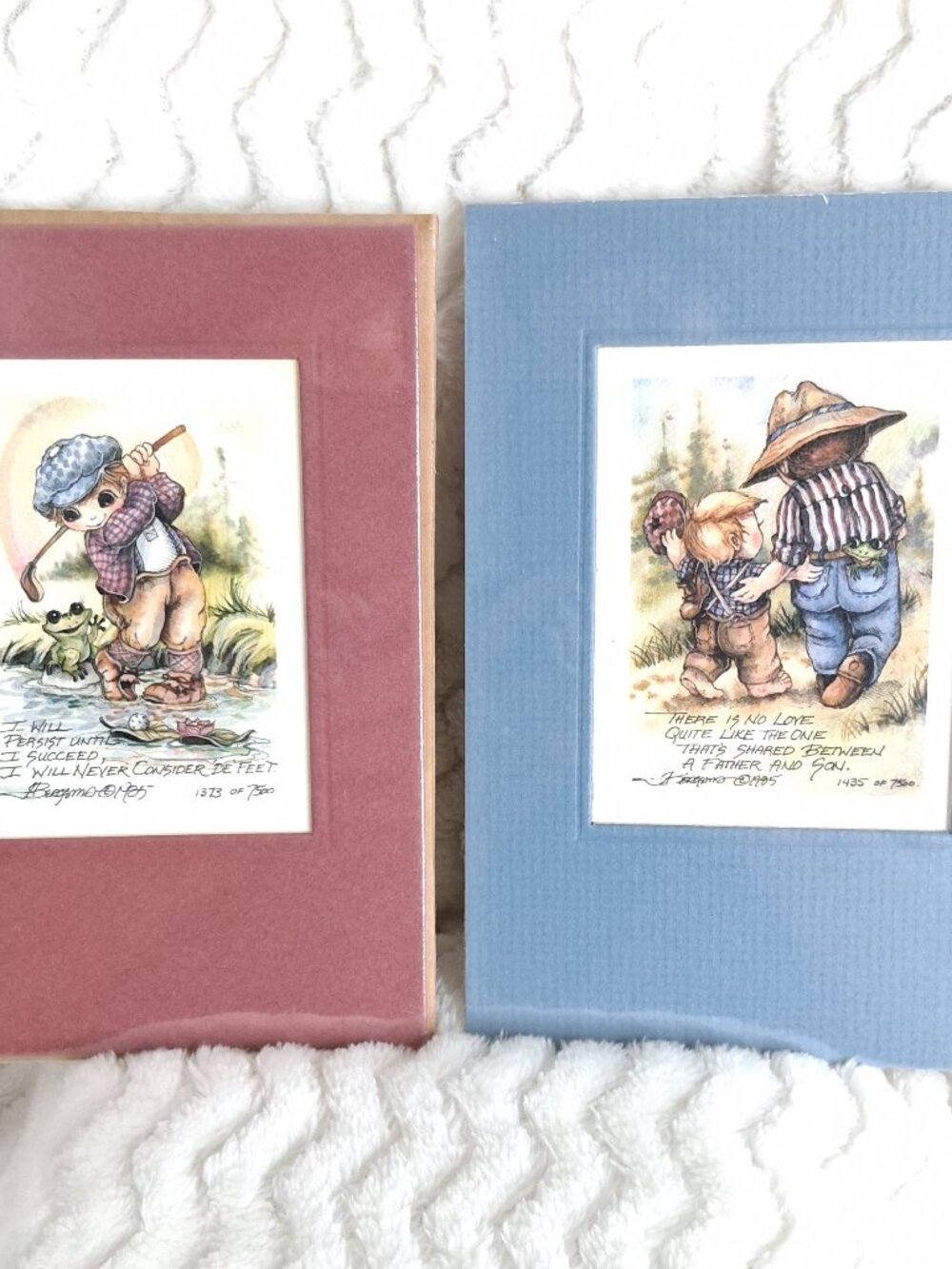 Set of 2 Limited-Edition Jody Bergsma Lithograph Prints 1985 Signed & Numbered